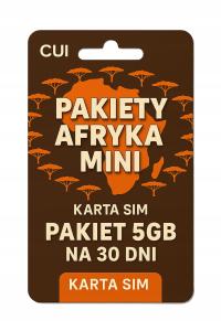 Karta SIM CUI Internet Roaming 5GB Egipt Tunezja Algieria Ghana RPA Reunion