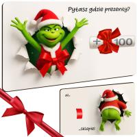 ŚWIĄTECZNY BON PODARUNKOWY Prezent Na Święta Choinkę Voucher na Pieniądze
