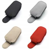 АВТОМОБИЛЬНЫЙ ДЕРЖАТЕЛЬ ДЛЯ ОЧКОВ КОЖАНЫЙ ЗАЖИМ – 4 ЦВЕТА