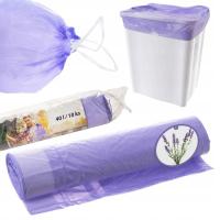 10X мешки для мусора лавандовые ароматические отходы набор мешков с лентой 40л