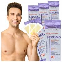 WOSK DO DEPILACJI DLA MĘŻCZYZN VELVETIC STRONG FOR MEN ZESTAW 100 SZTUK