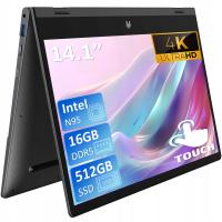 Laptop 2w1 Auusda Intel N95 Yoga 16 GB 512 SSD 14,1