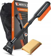 Rozsuwana skrobaczka z miotłą do lodu, śniegu.