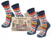 Skarpetki wełniane w pudełku Comodo 40% MERINO jesień- zima