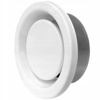 ANEMOSTAT METALOWY WYWIEWNY ZAWÓR BIAŁY WYCIĄGOWY Z RAMKĄ USZCZELKĄ Fi 100