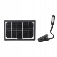 Lampa stołowa z klipsem słonecznym 5 V, ładowalna, przenośna lampka 93