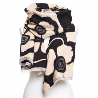 SZAL DAMSKI SZALIK w Kwiaty Elegancki Moraj