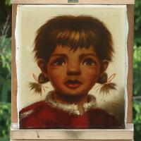 PORTRET DZIEWCZYNKI - PRZEPIĘKNIE MALOWANY OBRAZ