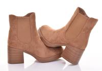 КЛАССИЧЕСКИЕ ЖЕНСКИЕ ЗАМШЕВЫЕ БОТИЛЬОНЫ НА КАБЛУКЕ, ЧЕРНЫЕ ЭЛЕГАНТНЫЕ БОТИЛЬОНЫ