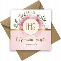 ZAPROSZENIA na komunię KOMUNIJNE KOMUNIA A11 + KOPERTA GRATIS