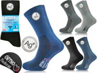 Skarpetki Ortho-Plus wielokolorowe 5 par antybakteryjne nieuciskowe