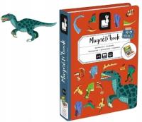 MAGNETYCZNA UKŁADANKA Dinozaury Magnetibook zabawka edukacyjna 3+ JANOD