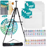 DUŻY ZESTAW DO MALOWANIA MALARSKI ARTYSTYCZNY SZTALUGA FARBY PREZENT DZIECI