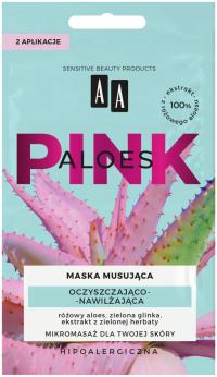 AA Aloes Pink 2 oczyszczające maski musujące
