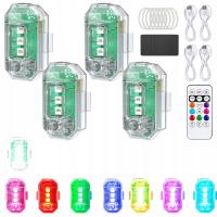 LED Lampki stroboskopowe 4 sztuki do samochodu do drona, roweru, motor