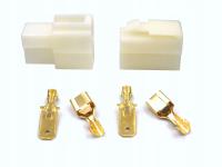 Złącze 2-stykowe konektorowe z zaczepem wtyk i gniazdo + konektory