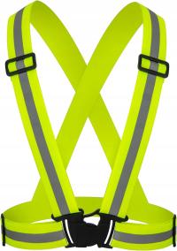 Светоотражающие ремни безопасности регулируемый предупреждающий жилет желтый для бега