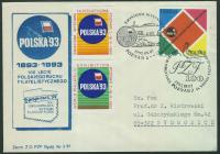 a1553 Poznań - ŚWIATOWA WYSTAWA FILAT POLSKA93 St + zn dodruk ++ Bydgoszcz