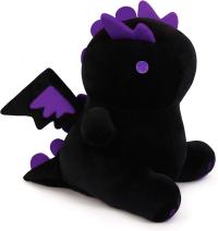 Smok pluszowy zabawka dla dzieci miękki czarno fioletowy pluszak 40cm