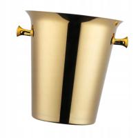 Wanna do chłodzenia napojów Wanna do przechowywania ze stali nierdzewnej Wiadro na lód do piwa Złote