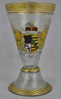 Pokal Herb elektora saskiego data 1683 Odsiecz wiedeńska Fritz Heckert ?