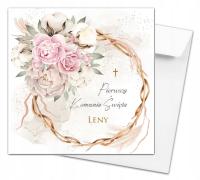 Приглашения на причастие для девочки мальчика персонализированное имя конверт