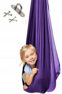 HUŚTAWKA DLA DZIECI HAMAK CHUSTA SENSORYCZNA AKROBATYCZNA JOGA 280x150CM
