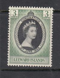 kol. ang. LEEWARD ISLANDS Mi 116 KORONACJA seria z 1953