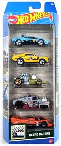 HOT WHEELS PIĘCIOPAK 5-PAK RETRO RACERS HTV50