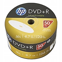 Диски HP DVD R 50 шт. с покрытием для печати, архивирования
