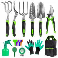 Zestaw narzędzi ogrodniczych sekator łopatka grabki do prac ogrodowych etui
