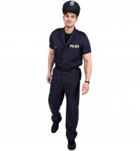 Strój Policjant, granat, rozmiar L