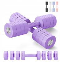 Hantle regulowane 1–4 kg 4 w 1, zestaw do ćwiczeń, kolor fioletowy
