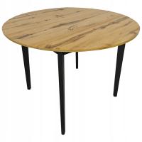 STÓŁ OKRĄGŁY SALON KUCHNIA JADALNIA LOFT EMMA PLUS Ø100 DĄB RUSTYKALNY