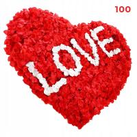 PŁATKI RÓŻ konfetti ślub Walentynki Czerwone 100 s