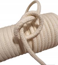 LINA BAWEŁNIANA BIAŁA PLECIONA FI 6 MM - 10MB LINCORD