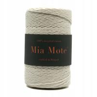 47 нитей Mia Mote хлопковый шнур скрученный для макраме натуральный 3 мм 200 м