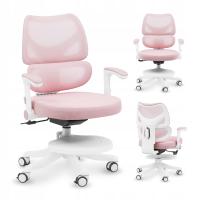 Fotel obrotowy do biurka MARK ADLER różowe krzesło dla dziecka dziewczynki