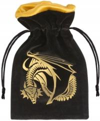 Q-Workshop велюровая сумка Дракон черный и золотой