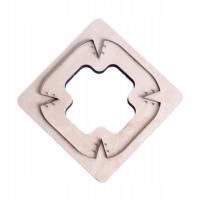 Wykrojnik do cięcia skóry Skórzana taca DIY Ostrze Wielokrotnego użytku Szablon dziurkacza Kwadrat