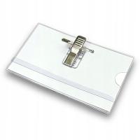 ID держатель с зажимом и булавкой 57x90 мм 20шт