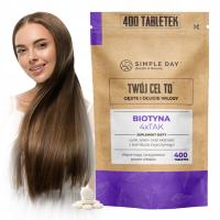 Biotyna 4 x Tak biotyna tabletki na włosy, skórę, paznokcie 400 sztuk