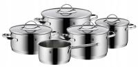 WMF Zestaw garnków Aparto 9 elementów stal nierdzewna indukcja pokrywki