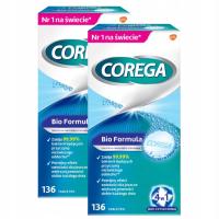 Таблетки чистки зубных протезов Corega Tabs 4in1 136 таблеток x2