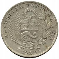 44752. Peru - 1/2 sola - 1935r. - Ag