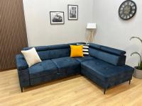 NAROŻNIK rogówka PRIMO BIS 240X180 L do salonu ROZKŁADANY welurowy