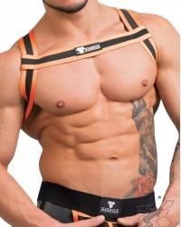 MASKULO HARNESS MĘSKI FETISH NEON ODBLASKOWY Youngero HR070 S/M
