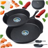 2x Patelnia ŻELIWNA na gaz indukcję grill ognisko do piekarnika 20 30 cm