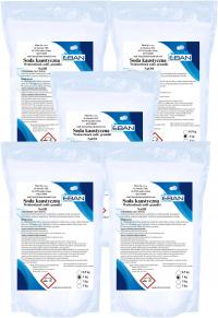 КАУСТИЧЕСКАЯ СОДА 5 КГ ГРАНУЛЫ ДЛЯ ОЧИСТКИ ТРУБ РАКОВИНЫ ЭФФЕКТ КАК МОЛЬ 5X1 КГ