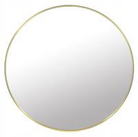 Зеркало круглая настенная рамка лофт золото 80 см